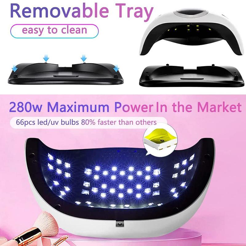 66LEDs Powerful UV LED Nail Lamp For Drying Nail Gel Polish Dryer With Motion Sensing Professional UV Lampe for Manicure Salon