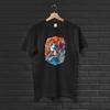 Kitsune Maske T-Shirt Cyberpunk Fuchs Oni Samurai Drache Mecha Anime Tee