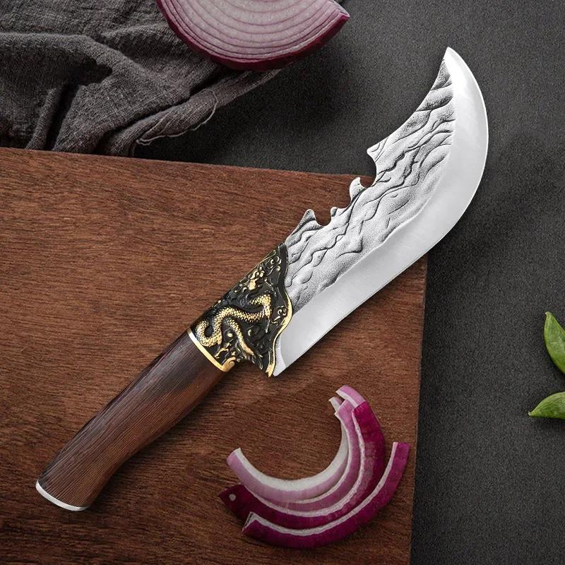 Heavy Knife Boning Butcher Kitchen Knives Chef Cleaver Meat Fish Chop Vegetable Utility Knife Slaughter Slicing Hand Forge Blade