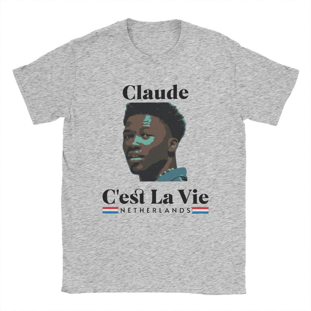 Netherlands claude eurovisions 2025 T-Shirt Men 100% Cotton Tee Shirt Round Collar Short Sleeve T Shirts Plus Size Clothing