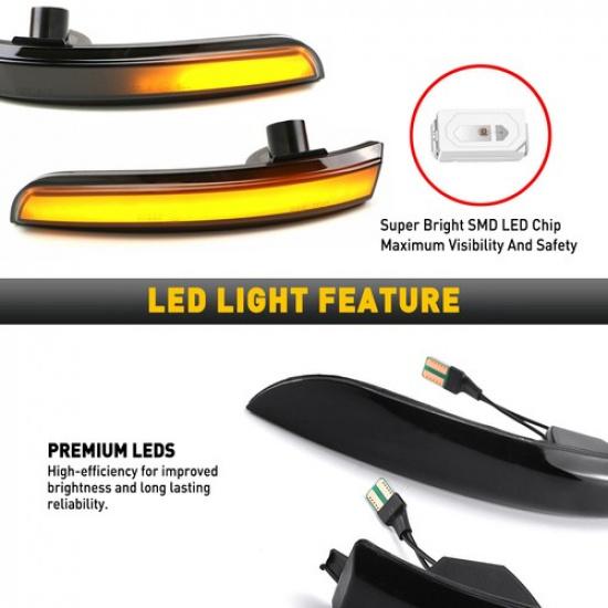 LED 2x Side LE&RH Mirror Signal Turn Light EcoSport Fit 2013-2018 Ford all