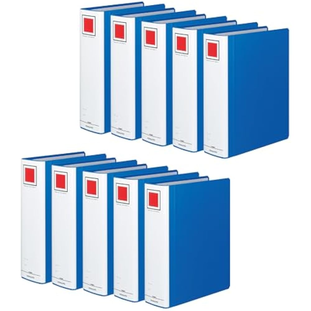 KOKUYO TUBE FILE ECO TWIN R A4 70mm DOUBLE HOLE 2 HOLE BLUE 10 BOOK SET F-RT670BX10