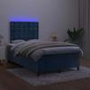 Maison Exclusive - Sommier à lattes de lit avec matelas LED bleu foncé 120x190 cm