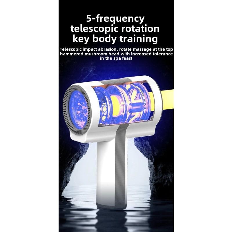 Thor Masturbator Male Automatic Handheld Telescopic Rotating Vibration Double Pass Masturbator Trainer