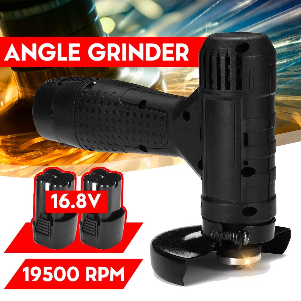 Cordless Angle Grinder Grinding Tools Household Handheld Polishing Cut Off Tool Metal Wood Cordless Brushless Cutter 16.8V