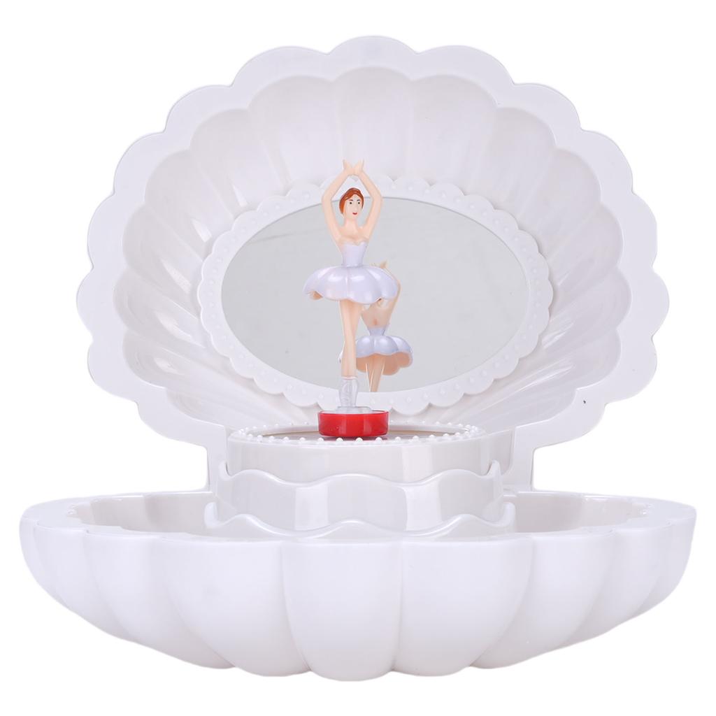 Kids Musical Jewelry Box Colorful Light Dancing with Makeup Mirror Musical Jewelry   for Girls