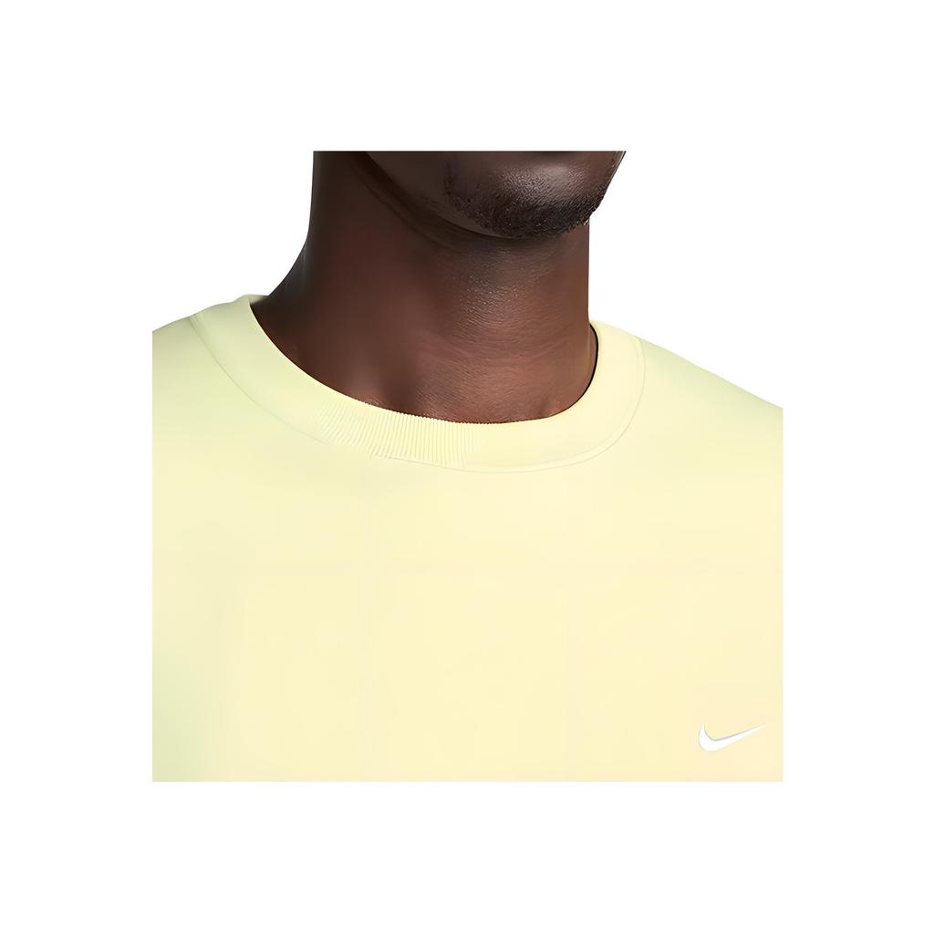 Nike Solo Swoosh Fleece-Lined Casual Sport Sweatshirt Men Tops Bright-Green DX1362-331