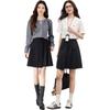 Shangdu Bila Women's Winter Linen Blend High-Waist A-Line Skirt