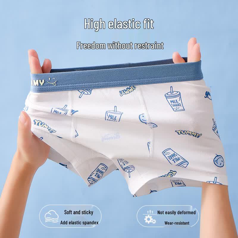 Maoren Boys' Antibacterial Cotton Boxer Briefs