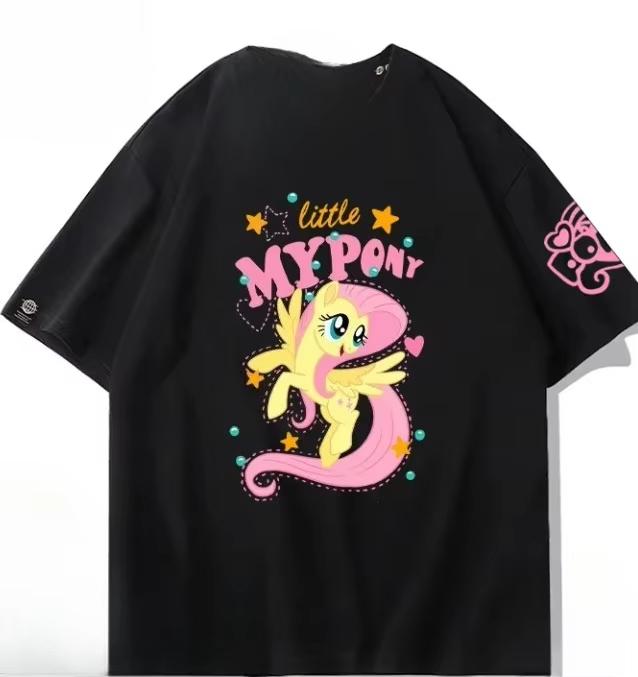 2026 Summer New Little Pony Shortsleeved Tshirt New Summer Product Animerelated Accessories Versatile Halfsleeved Top