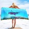 Shark Beach Towel for Boys Shark Bath Towel Print Pool Towel Super Soft Plush Sandless Shark Towel for Shark Lovers Beach Towels