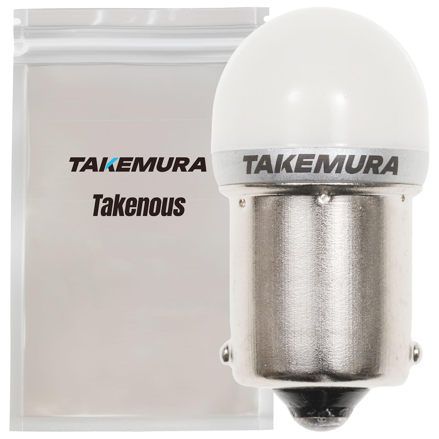 

Takenous Takemura Shokai s25 Single BA15s LED G18 12V24V Built-in Strobe Luminous Luminous Bulb White for Bus Markers, Set of 2 (White, BA15s)