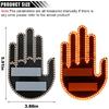 LED Hand Gesture Light For Car, 3 In1 Car Sign Finger Light With Remote Control, Funny Back Window Sign Light Accessories For Cars Trucks, Car
