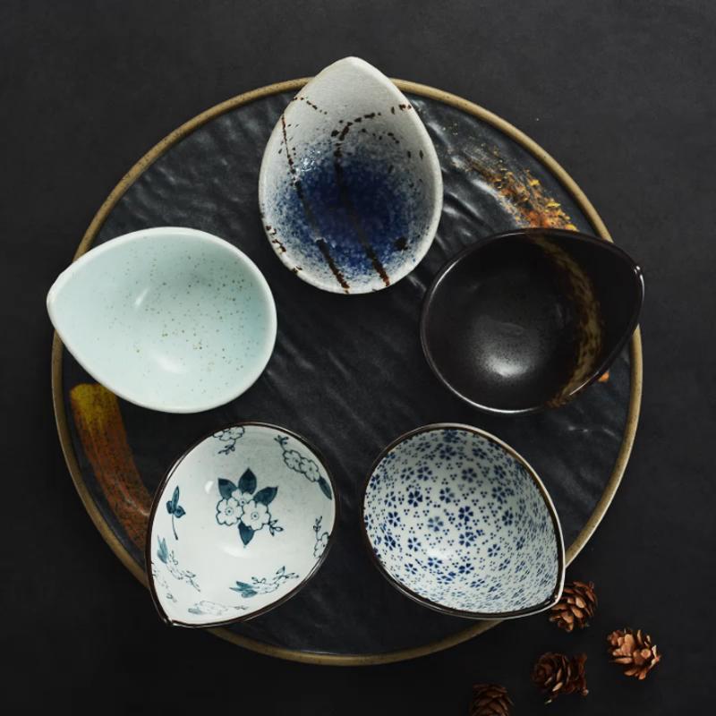Japanese Seasoning Bowl Snack Mustard Sushi Plate Restaurant Appetizer Dish Cold Dish Snack Dessert Dish Ceramics Tableware