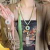 Fashion Chinese Style Beaded Long Tassel Necklaces Ethnic Style Hanfu Cheongsam Necklaces Accessories Retro Jewelry For Women