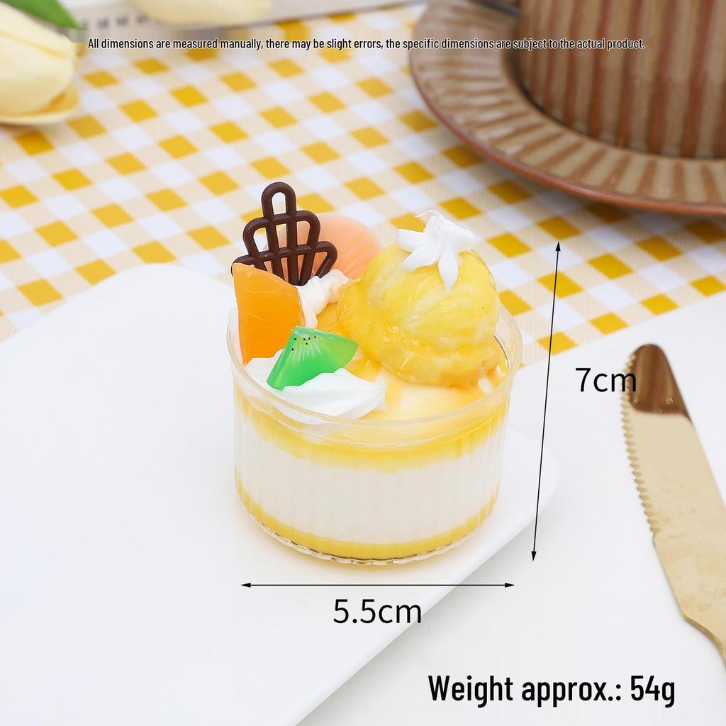 Miniature Cream Cake with Jam and Fruit Design Refrigerator Magnet