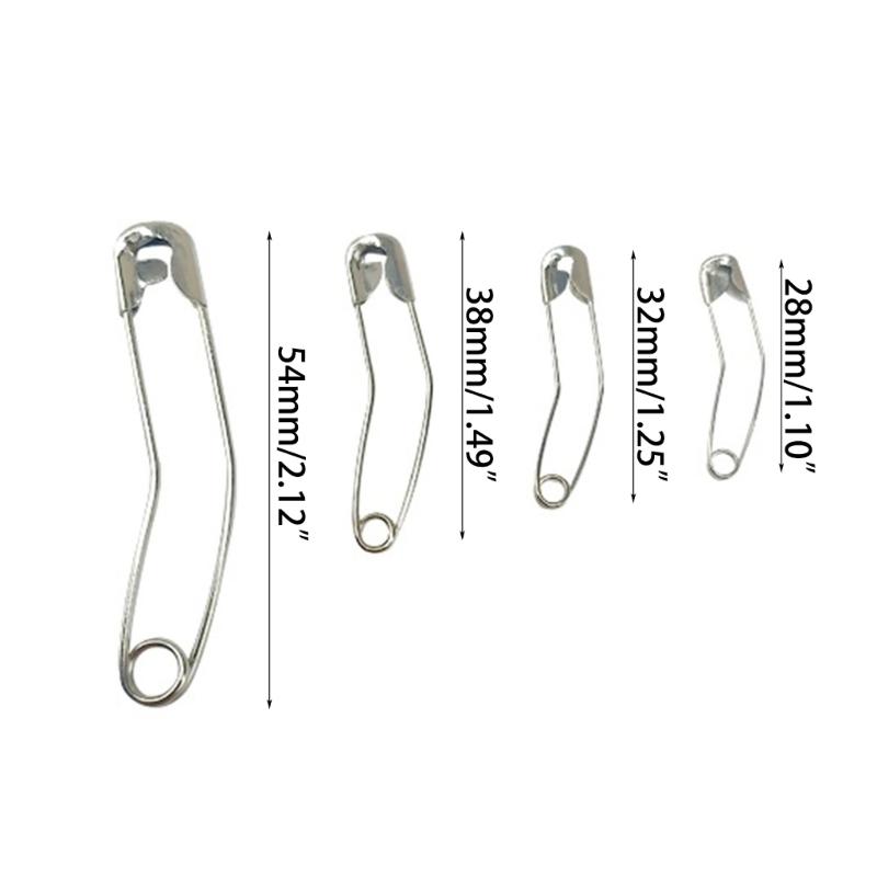 Versatile 160pcs Curved Safety Pins Stainless Steel Quilting Basting Pins with Plastic Storage Box Art And Craft Tools