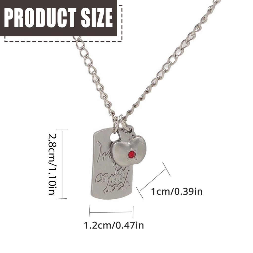 Elegant Square Pendant Necklace for Women with Crystal Inlay Love and Deep Space Neckchain for Parties and Celebrations