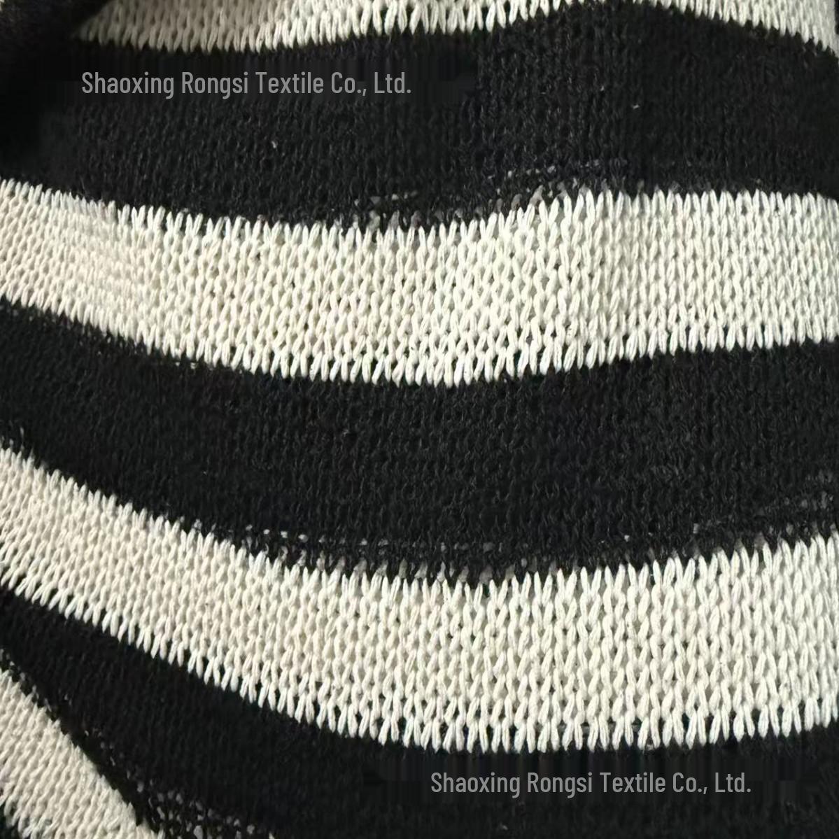 Vibrant Colorful Striped Knit Dress Set in Jacquard Knit, Polyester, and Cotton Fabric