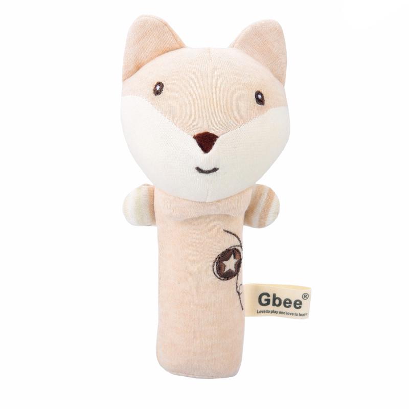 Gbee Organic Cotton Baby Rattle - Newborn Soothing Toy 0-1 Year