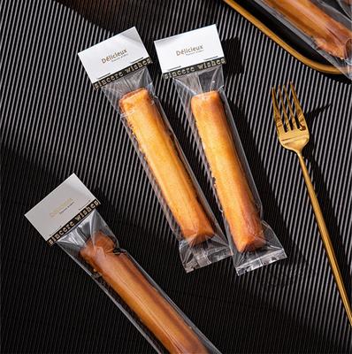 50 Stück 4,5x22cm Lange Transparente Klare Kunststoff-Verpackungsbeutel Backen Dessert Fingerkeks Klebreis-Boot Verpackung