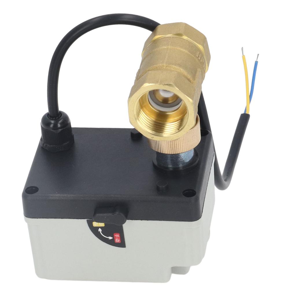 Normalerweise Geschlossenes Motorisiertes Kugelhahn IP54 Messingkörper ABS-Gehäuse 2-Wege Elektrisches Kugelhahn DC12‑24V DN20 3/4 Zoll