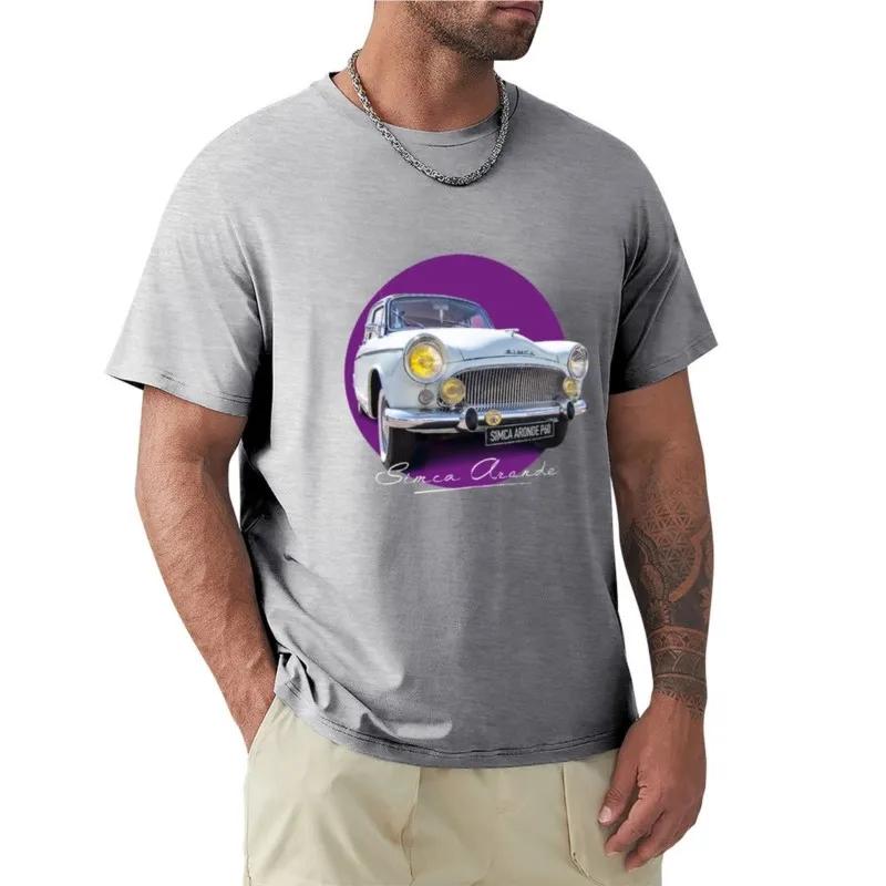 Simca Aronde P60 T-Shirt Aesthetic Clothing Black T Shirts Tees Black T-shirts for Men