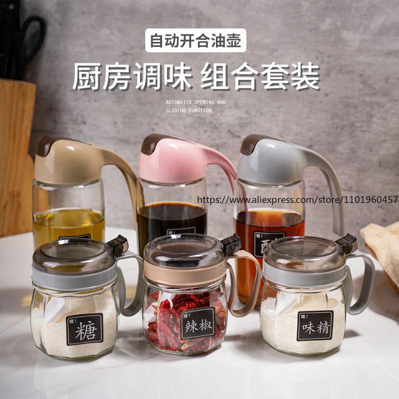 Küchenglas Gewürzdosen Heim Gewürzboxen Salzaufbewahrungstöpfe Wiederverwendbare Gewürzflaschen