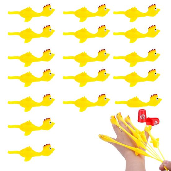 10Pcs Chicken Catapult Toys Stretchy Rubber Fun Party Favors Novelty Gifts Ejection Turkey Toys for Kids And Adults
