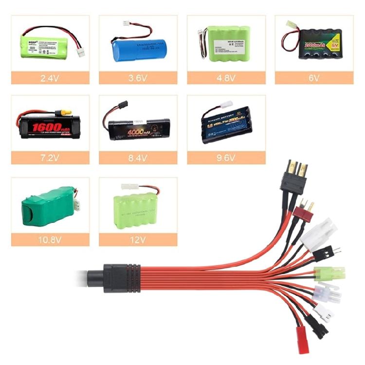 NiMH Battery Charging Adapter for 2s-10s 2.4-12V Power Adapter Multiple Function for Indoor/Outdoor Activity