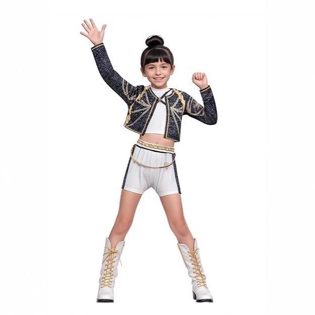 Girls Demon Hunter Pop Singer 3D Print Kids Outfit Set