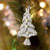 Crocheted Christmas Tree for Home Decor New Year Holiday Sign Knitting Gnome