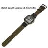 Digital Sport Watch Canvas Strap Luminous Waterproof Retro Sport Watch for Outdoor Sports Green