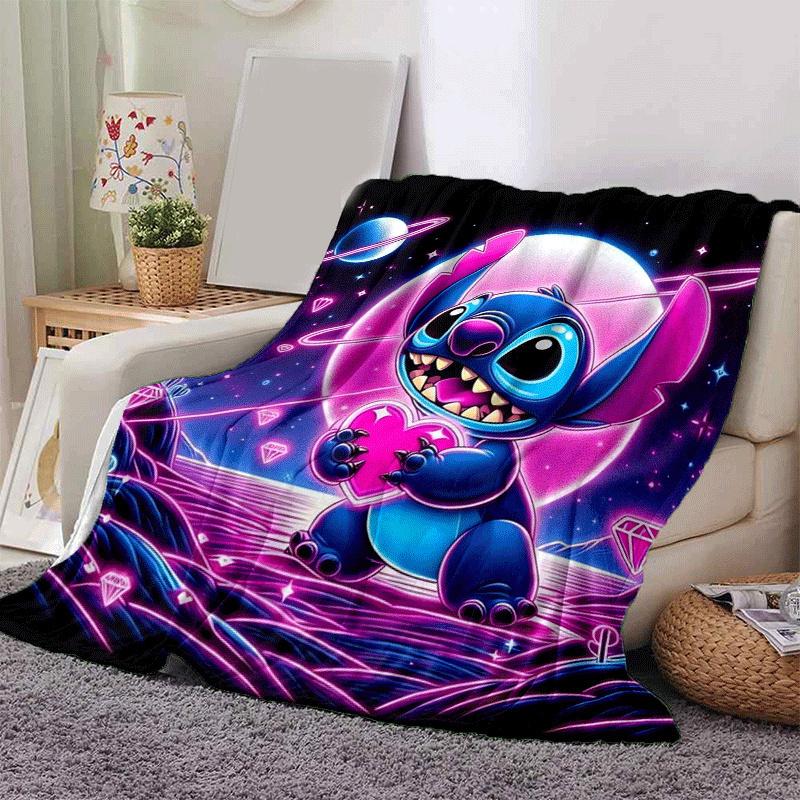 1pc Stitch Printing Blanket - Soft, All-Season Throw for Living Room, Bedroom,Travel