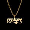 Atoztide Custom Name Necklace for Women Bottom Heart Stainless Steel Jewelry Nameplate Choker Chain Personalized Birthday Gift