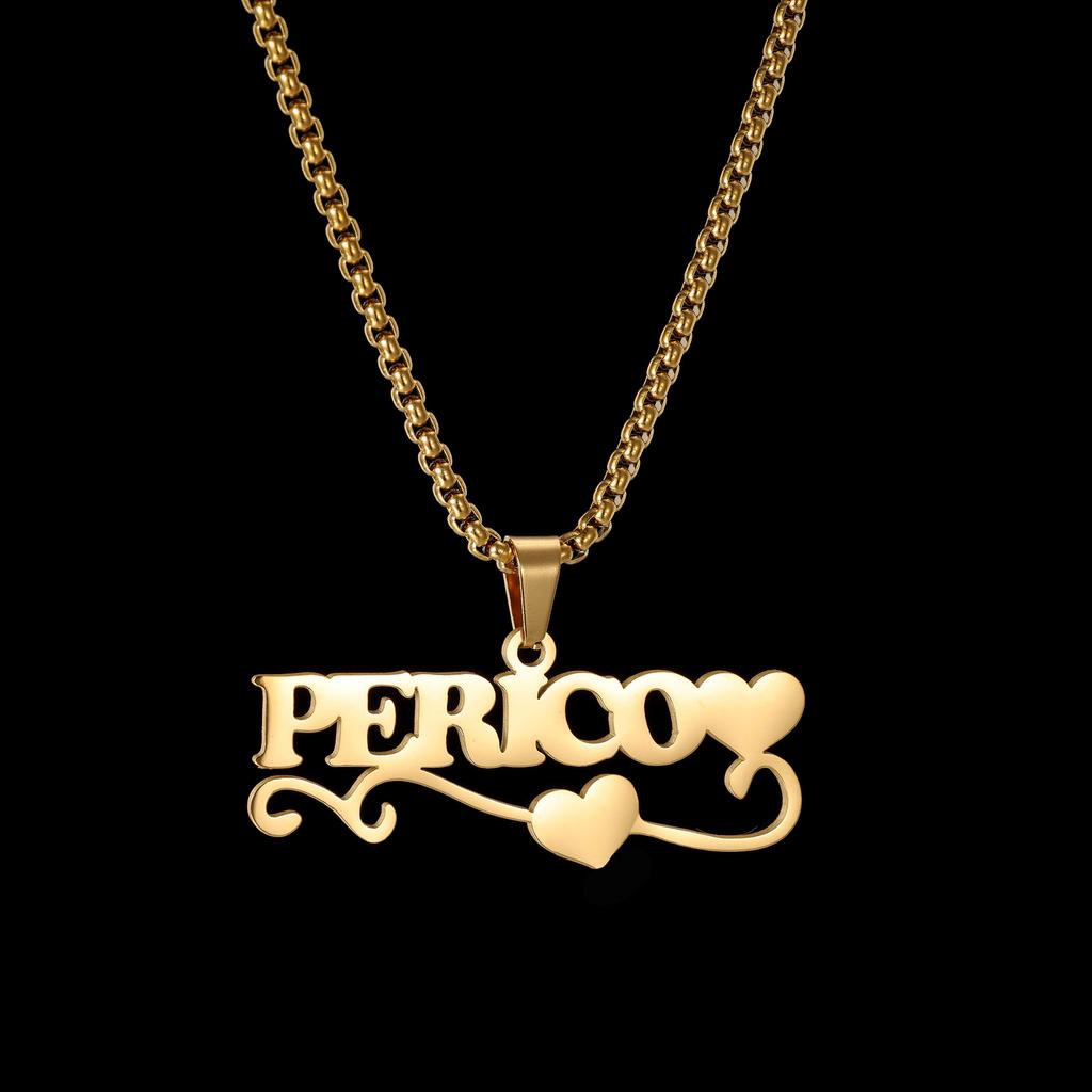 Atoztide Custom Name Necklace for Women Bottom Heart Stainless Steel Jewelry Nameplate Choker Chain Personalized Birthday Gift