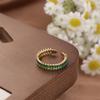 Geometric Design Women Finger Ring Tiny French Vintage Ring Luxury Colored Zircon Rings  Party