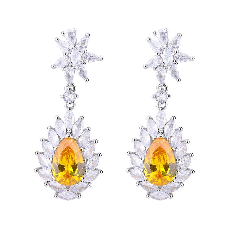 Jewelry Color Treasure Simulation Color Treasure Micro-Inlaid Retro Stud Earrings Pendant Main Stone 8 * 12