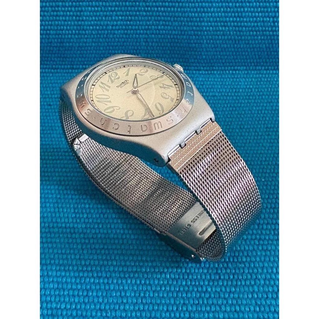 Used Swatch IRONY Women's Watch Milanese Mesh Belt Battery Replaced
