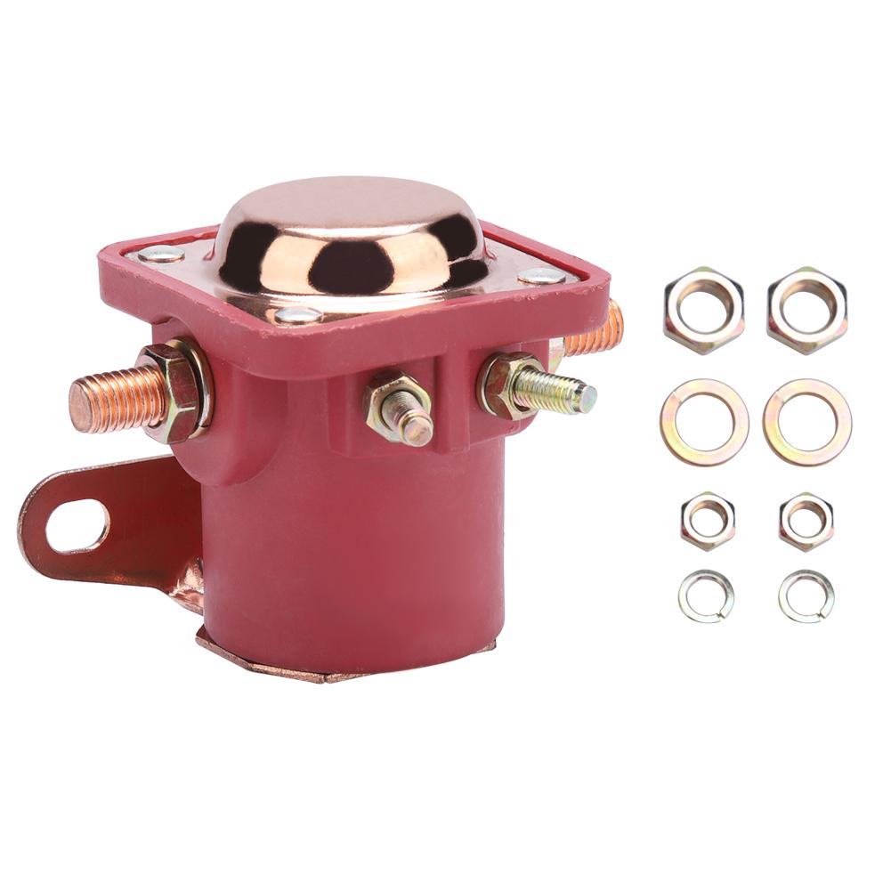 Starter Solenoid, 12V 4 Terminal Heavy Duty Starter Solenoid Relay   for   B6AZ-11450-A Red 5.4 x 5.4 x 6.4 cm