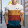 New Summer Men's Fashion T-shirt Personality Versatile Printed Men's T-shirt Top
