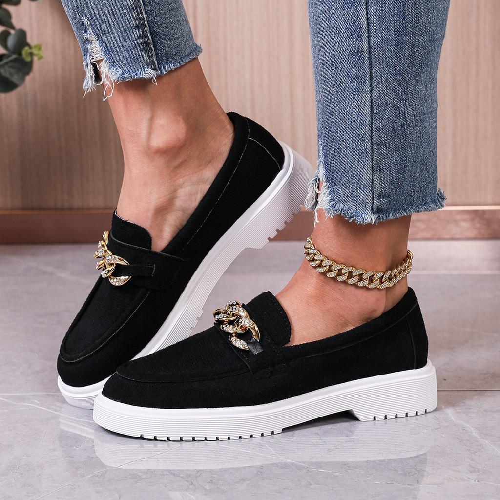 2025 Spring and Autumn New British Style Leather Versatile Single Shoes Women's Platform Loafers Fashion Casual Thick Heel Women's Shoes