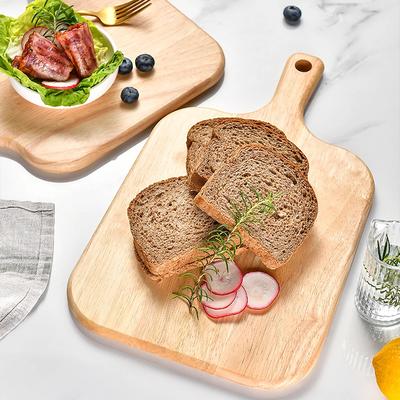 1 Stück Holzschneidebrett mit Griff, Servierbrett für Küche und Haushalt, Käsebrett aus Holz, Wurstbrett für Brotteller