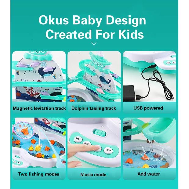 Dětské rybářské hračky Hudba Osvětlení Maglev dráha Rybářská hračka Oblek Rodič-dítě Interaktivní výchova Studium Logická hra