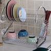 Kitchen 2-Tier Dish Drying Rack Drainer Holder Plates Cup Tableware Bowl Shelf Basket