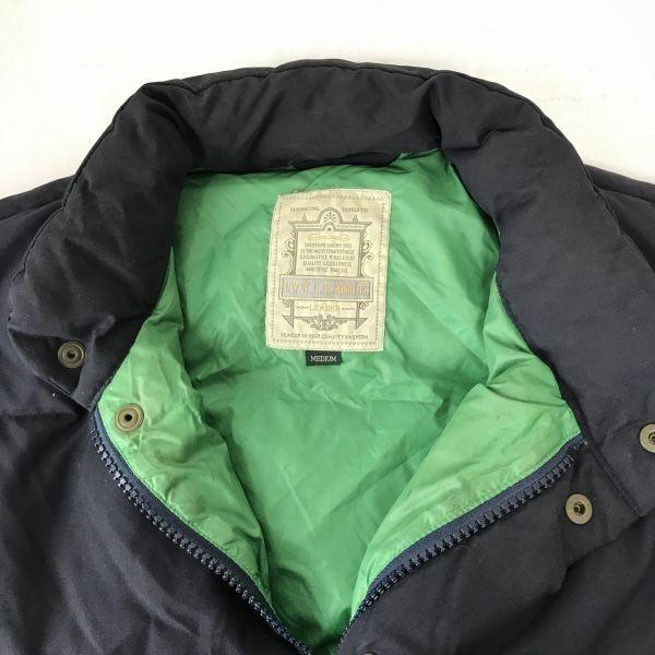 Ivy League High Ratio 80% Down Jacket Men M Navy Thick Insulated Full Zip(USED)