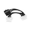 JieYuan High Quality 16 Pin OBD2 OBD 2 In 1 Splitter Extension Cable One Male To Two Female Y Cable OBD2 Splitter Extension