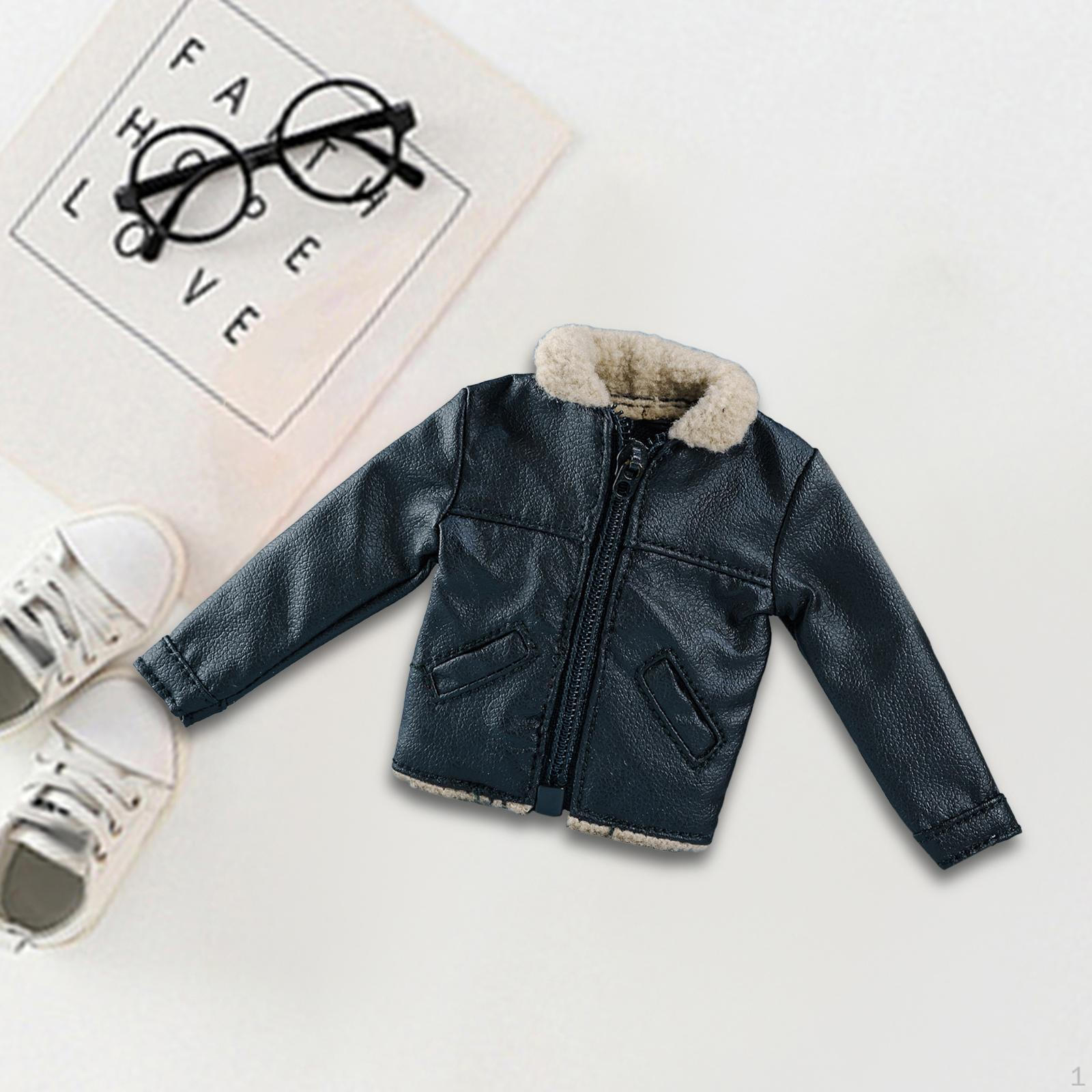 

1/12 масштаб куртка фигурки пальто стиль кукольный домик украшения кукла игрушка Clos для клуба аксессуары чёрный