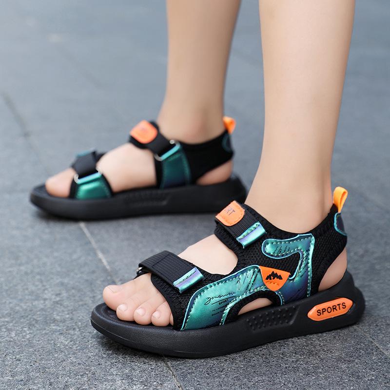 Sommer 2026 Jungensandalen: Leicht, Geruchshemmend, Klettverschluss für Alter 6-12