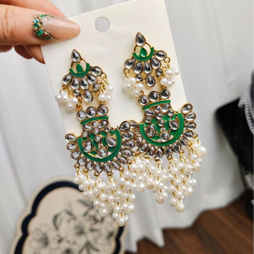 Vintage Premium Pearl Tassel Earrings Bohemian Earrings Niche Holiday Versatile Earrings